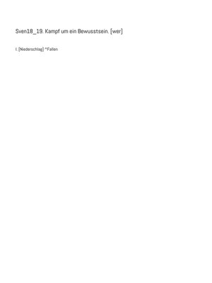 cover image of Sven18_19. Kampf um ein Bewusstsein. [wer]